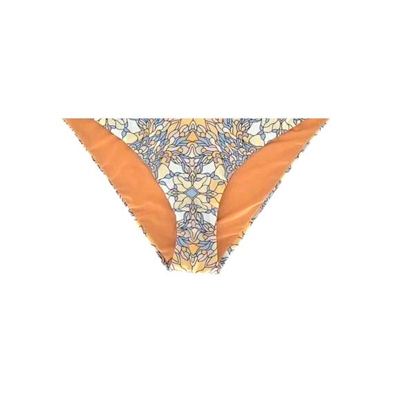 NWT J. Crew Curved Waist Cheeky Bikini Swim Bottom Kaleidoscope Print XL Blue - Picture 4 of 15